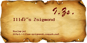Illés Zsigmond névjegykártya